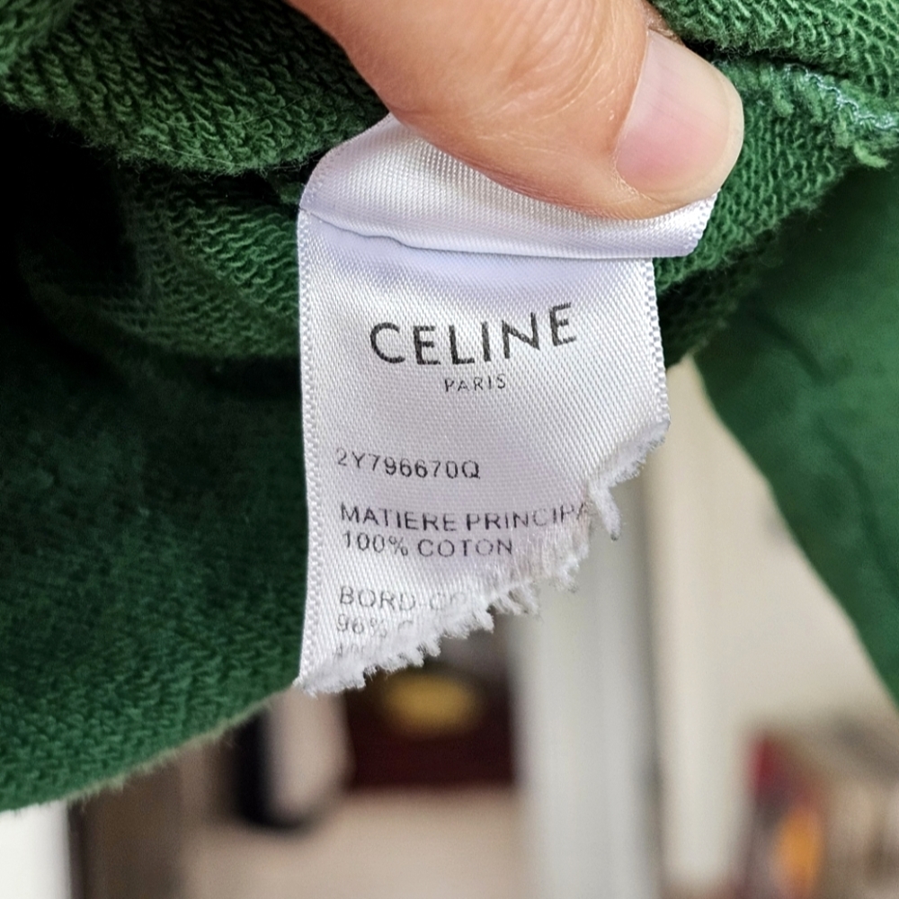 Celine Logo Cropped Crewneck Sweatshirt - Picture 8 of 8